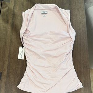 Aritzia Light Pink Ruched Blouse